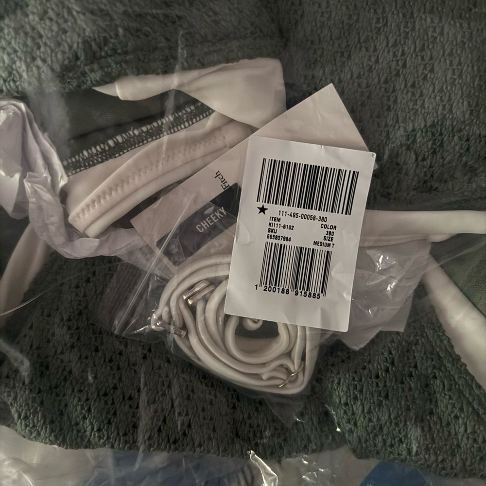 Abercrombie Strapless Olive Green One-Piece Swimsuit - Picture 4 of 4